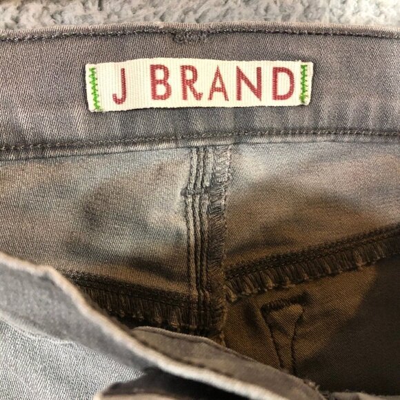 J Brand Gray Skinny Ankle Zip Jeans Women’s 26 Stretch Denim - Picture 9 of 11
